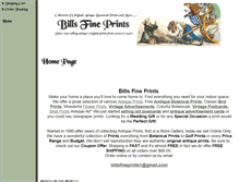 Tablet Screenshot of billsfineprints.com